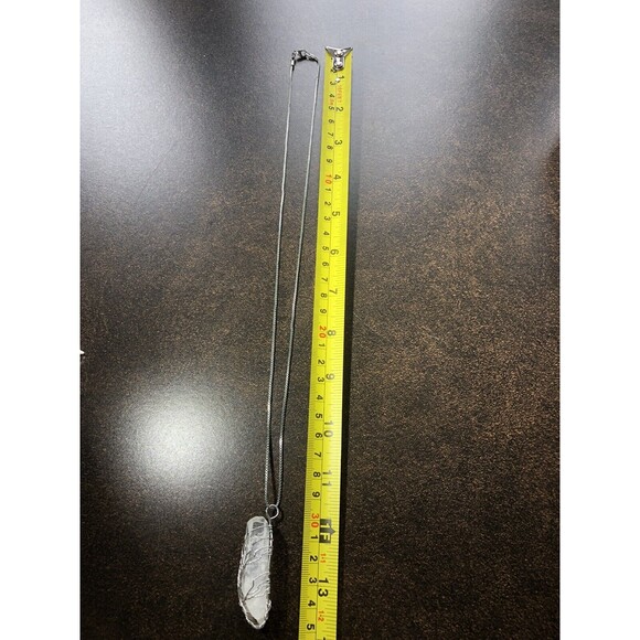 Rock Quartz Stone Tree of life Magic Energy Reiki Amulet Pendant 12 In Necklace - Picture 6 of 7